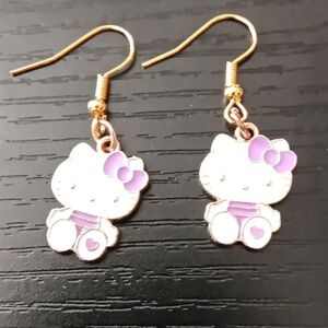 NEW Hello Kitty  Enamel Drop Earrings